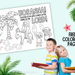 Palm Sunday Craft Activity for Kids Holy Week Activity, Palm Sunday Coloring Download Printable Easter Story Coloring Craft Christian Easter image 4