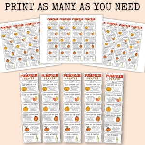 Pumpkin Prayer Bookmark, Pumpkin Gospel, Trunk or Treat Ideas, Pumpkin ...