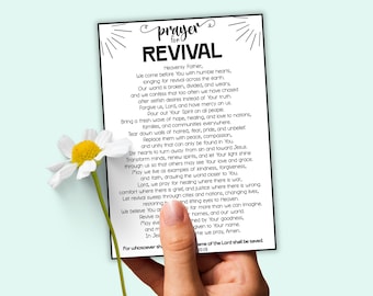 Revival Prayer Cards, Pray for Revival and Spiritual Awakening, Printable Christian Revival Prayer Flyer and Cards, Revival Meaning