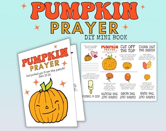 Pumpkin Prayer Christian Halloween Activity, Pumpkin Gospel, Halloween Christian Handout, Christian Activities for Kids Halloween Mini Book