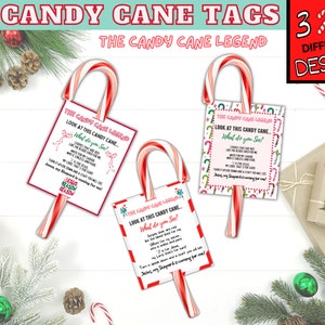 Candy Cane Story, Candy Cane Tags, The Story of the Candy Cane, The Legend of the Candy Cane, Printable Christmas Christian Tags, tracts