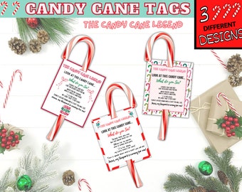 Candy Cane Story, Candy Cane Tags, The Story of the Candy Cane, The Legend of the Candy Cane, Printable Christmas Christian Tags, tracts