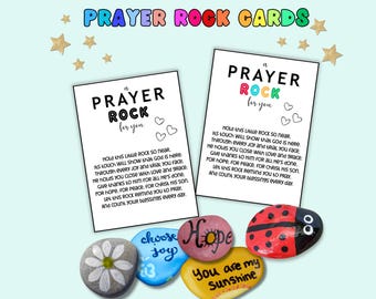 Prayer Rock Cards, Bible Verse Cards add your own Rocks, Worry Stone Cards, Comfort Stone Cards, Blessing Rocks, Printable Cards for Rocks