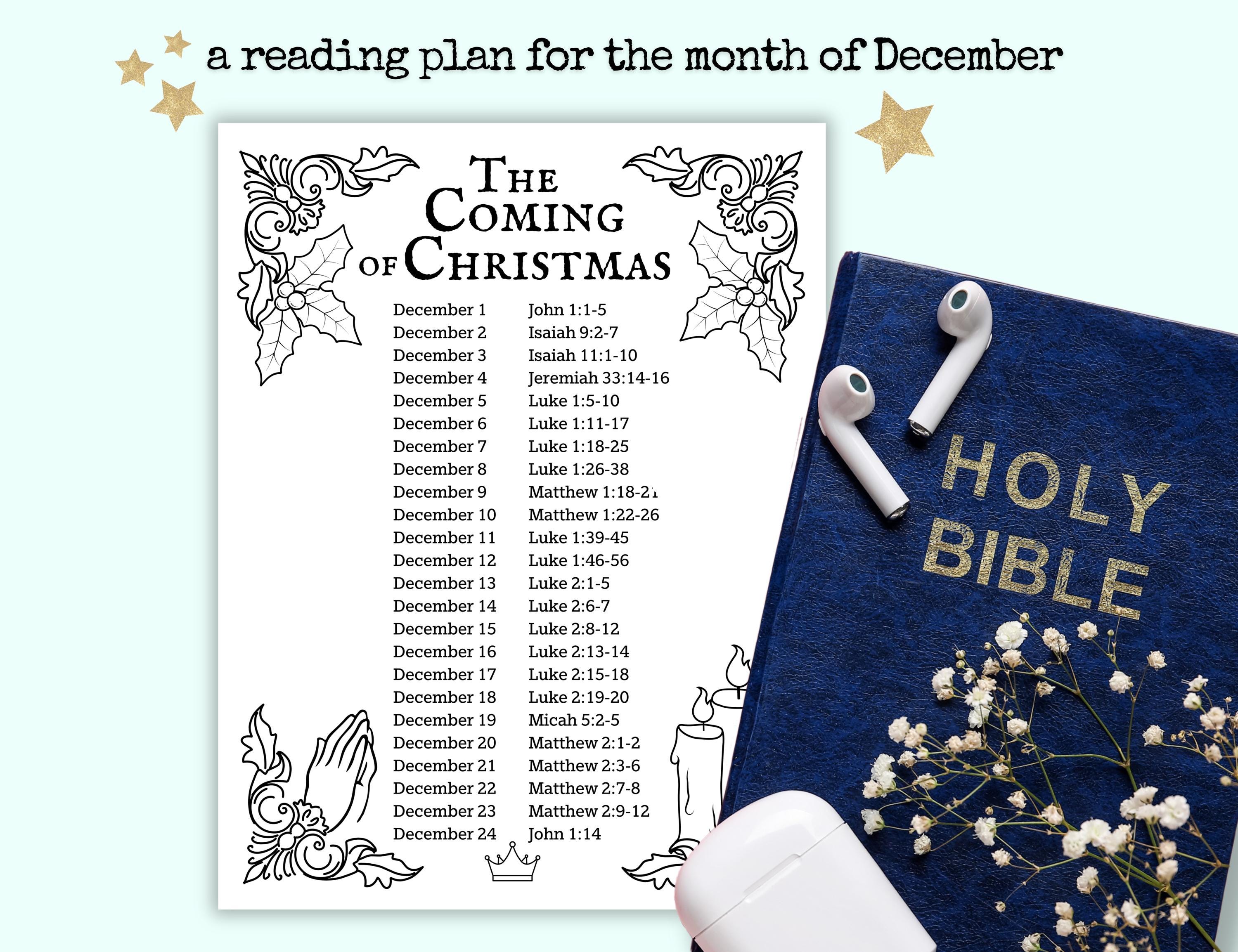 December 7 Scripture Christmas Scripture Bible Reading Plan, Scripture Calendar, Christian ...