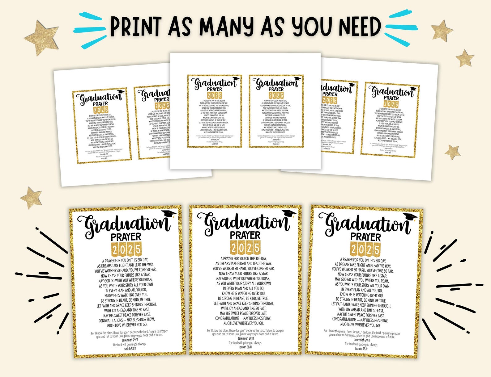 Christian Graduation Card, Graduation Blessing Card for Graduates ...
