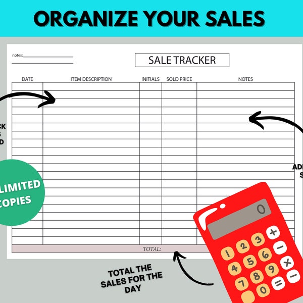 Garage Sale Inventory Sheet - Etsy