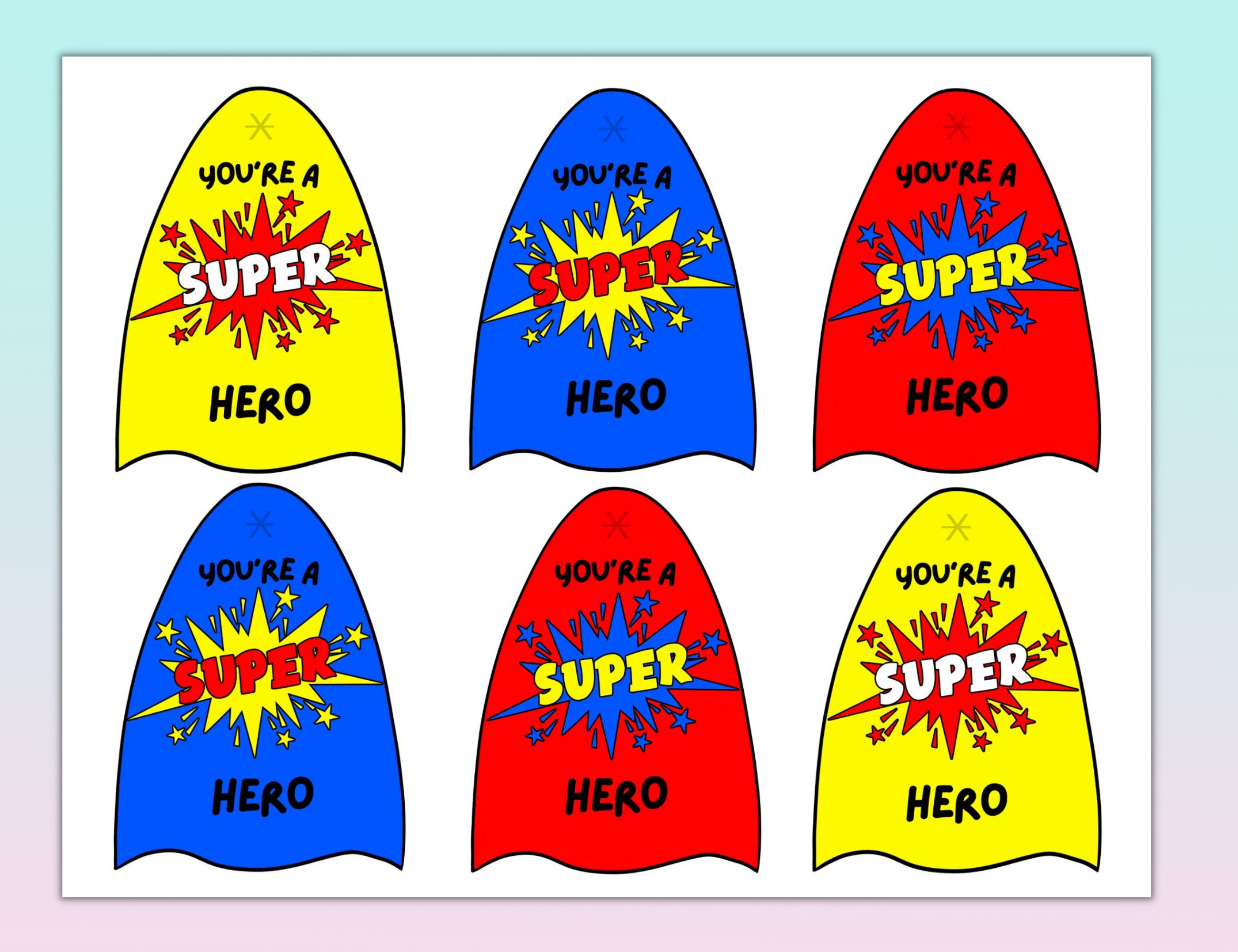 Not All Heros Wear Capes, Printable Lollipop Cape for Superheroes - Etsy