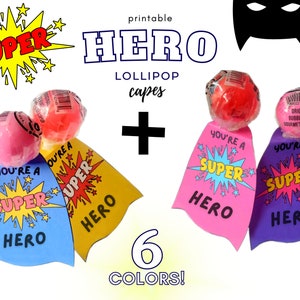 Niet alle helden dragen capes, printbare Lollipop-cape voor superhelden