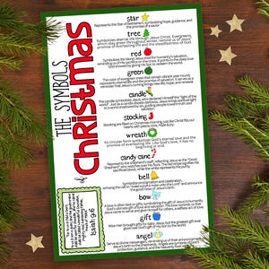 Symboles de Noël, Étiquettes pour cadeaux symboles de Noël, La vraie signification de Noël, Étiquettes pour cadeaux de Noël chrétiennes Cartes-cadeaux Verset de la Bible