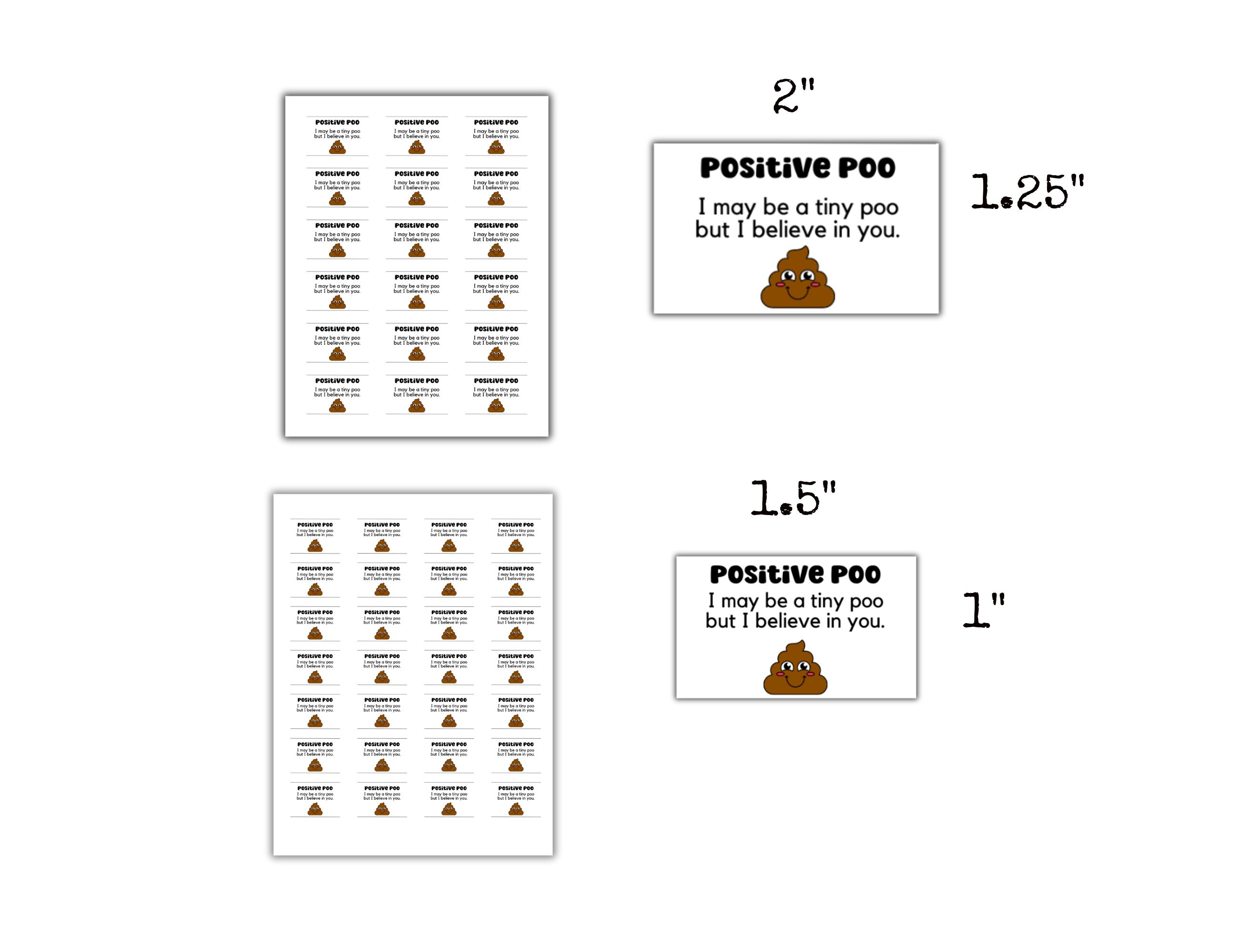 Positive Poo Signs for Crochet Poo, Printable Positive Poo Cards ...