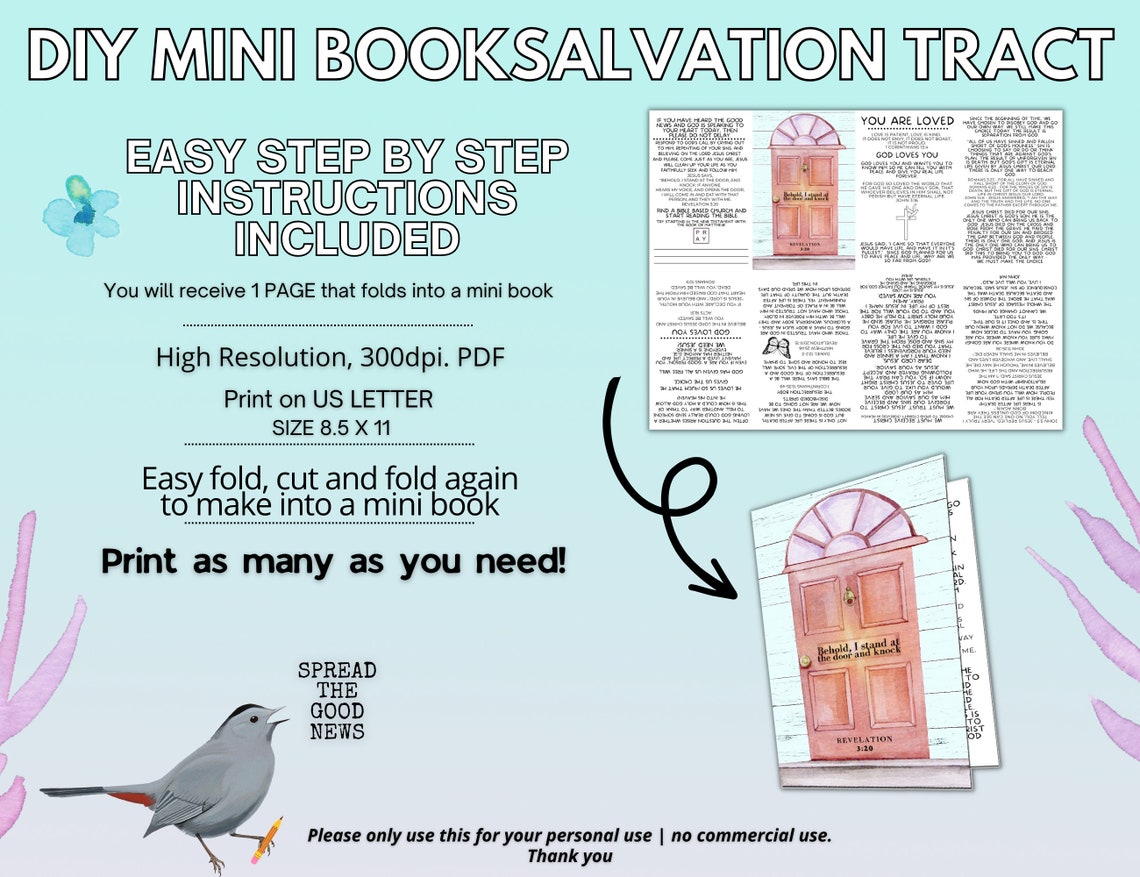 Printable Salvation Tracts Gospel Tracts Christian Tracts to - Etsy
