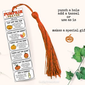 Pumpkin Prayer Bookmark, Pumpkin Gospel, Trunk or Treat ideas, Pumpkin Carving Christian Halloween, Halloween Pumpkin Prayer Christian image 4