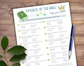 Fathers of the Bible Trivia Game, Fathers of the Bible Matching Game, Bible Scavenger Hunt Game, Christian Father's Day Game, Bible Dads