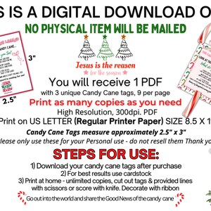 Candy Cane Story, Candy Cane Tags, the Story of the Candy Cane, the ...