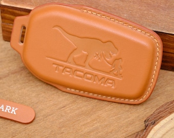 Toyota Tacoma Leather Key Case for Tacoma TRD Pro TRD Sport Off Road SR5 Limited Trailhunter 2026, Custom Truck Key Holder