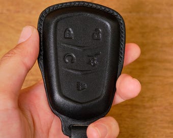 Cadillac Escalade Leather Key Fob Cover, Personalized Handmade Key Holder, Personalized Gift Idea, Luxury Car Accessories Gift For Him