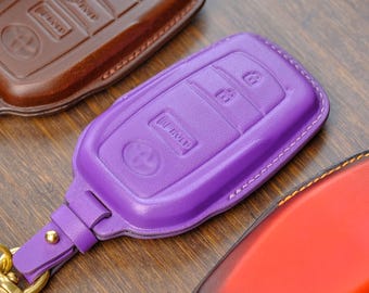 Smart Key Holder For Toyota GR Corolla, Leather Key Fob Case for Corolla Cross, Car Accessories, Handmade Car Gift For Mom