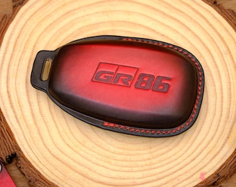 Toyota GR86 Leather Key Holder for Base Premium 2022-2026, Luxury Leather Key Fob Cover, Birthday Gift For Mom, Personalized Key Case