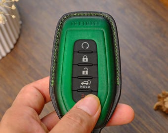 Infiniti QX80 Leather Key Case, Smart Key Holder for Infiniti QX80 Qx60 2025-2026, Car Accessories, Handmade Car Gift For Him