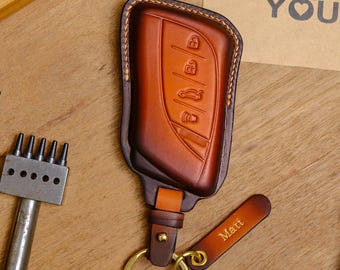 Lexus ES350 Leather Key Case, Premium Leather Key Fob Cover for Lexus RX350 Nx Gx Lx UX Is Rc Ls, Smart Key Cover, Birthday Gift For Him