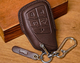 Chevrolet Silverado Colorado Leather Key Case for Chevy ZR2 Z71 Trail Boss LT WT, Key Fob Cover Keychain Accessory, Birthday Gift For Dad