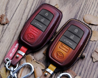 Customize Logo For Tundra Key Fob Cover, Keychain Keyless Remote Holder Accessories, Toyota Accessories, Anniversary Gift, Mother's Day Gift