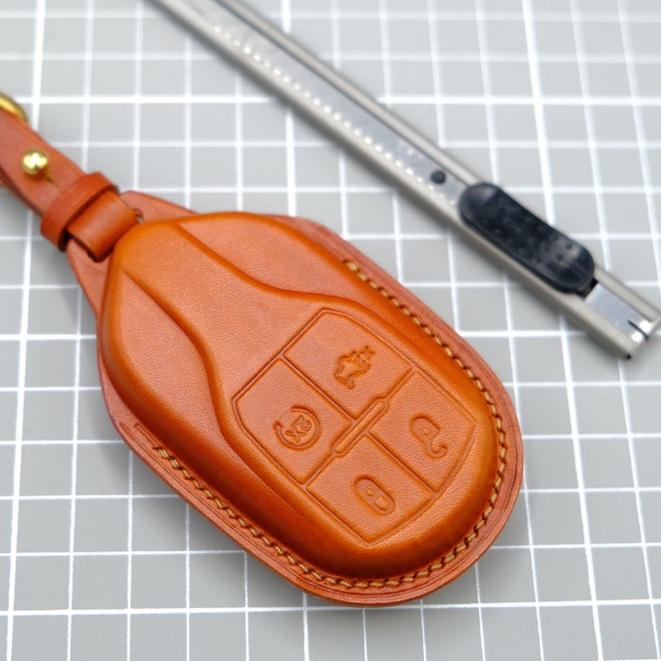 Maserati Key Fob Cover, Leather Key Case For Maserati, Maserati Key Chains, Italian Veg-Tanned Leather, Gift for Him, Father's Day Gift