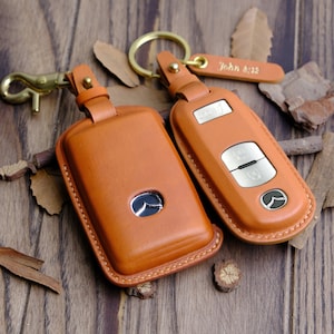 Leather Key Fob Cover For Mazda 3, 6, CX-5, CX-9, CX30, MX-5 ... Handcrafted Leather Mazda Key Case, Personalized Gifts, Gift For New Car