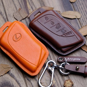 Customized Lexus Key Fob Cover UX200 | UX250 | RX350, Italian Veg-Tanned Leather, Premium Keyless Entry Case, Gift For Him