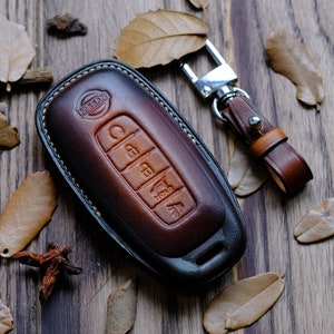 2022 2023 Nissan New Key Fob Cover, Leather Protector Case For Keyless Entry Remote, Key Chain Nissan Pathfinder Qashaqai Rogue Altima
