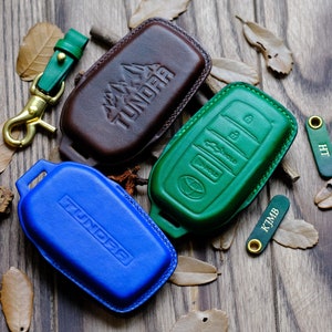 Toyota Tundra TRD Pro Key Fob Cover, Leather Key Case for 2022 2023, Key Chain Tundra Stamp Emblem, Toyota Tundra Gift, Gift for Boyfriend