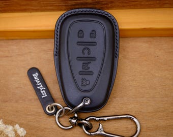 Personalized Chevrolet Leather Key Fob Cover for Equinox Blazer Traverse 2020 2026, Car Accessories Gift, Birthday Gift for Him