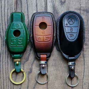 Mercedes All Type Key Fob Cover, Leather Key Case For Mercedes C E G M R S SL, Gift for Him, Father's Day Gift, Personalized Gift