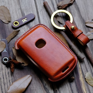 MAZDA CX30 Key Fob Cover, Llave de cuero para 2022 CX30, Mazda Key Case Llaveros Llavero sin llave, Regalo para él, Tarjeta de nombre personalizada