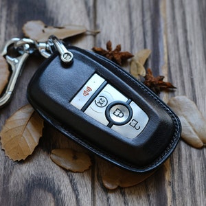 Personalized Leather Key Cover For Ford Bronco, Protector Case For KeyChain Keyless Key Fob Remotes Ford Bronco, Gift for Him, Birthday Gift