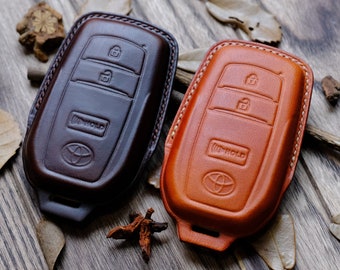 Funda para llave de Toyota Land Cruiser 2023 2022, funda de cuero para llave inteligente, llavero sin llave, llave inteligente, Toyota Corolla Cross RAV4...