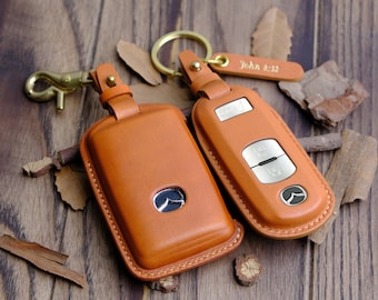 Leather Key Fob Cover For Mazda 3, 6, CX-5, CX-9, CX30, MX-5 ... Handcrafted Leather Mazda Key Case, Personalized Gifts, Gift For New Car
