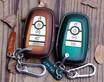 Ford Edge Key Fob Cover 3, 4, 5 Buttons, Leather Key Fob Covers For Ford Edge, Personalized Keychain, Keyring Holder, Mother's Day Gift