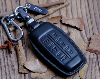 Genesis G70 G80 GV80 G90 Key Fob Cover Leather Protector Case For Keyless Entry Remotes Fob Shell Genesis Gift For Him Birthday Gift
