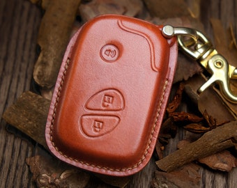 Leather Key Case For Lexus CT200h, ES350, GS350, IS350, RX350, IS250 ..., Lexus Key Fob Cover (3 Buttons), Lexus Keychains Keyless Keypads