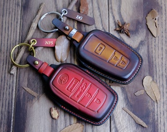 Leather Key Fob Cover For Toyota Prius | Highlander, Customized Name Tag For Toyota, Key Fob Holder, Anniversary Gifts, Gift For Drivers
