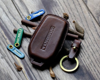 Custom Leather Key Case For Keyless Entry Key Fob Remotes Toyota Tundra Pickup 2022 2024, Tundra Key Fob Cover, Dad Gift, Birthday Gifts
