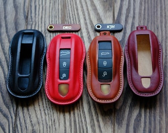 Porsche Key Fob Cover, Leather Key Case For 718 911 Boxter Cayenne Cayman Macan Panamera, Birthday Gift, Personalized Gift