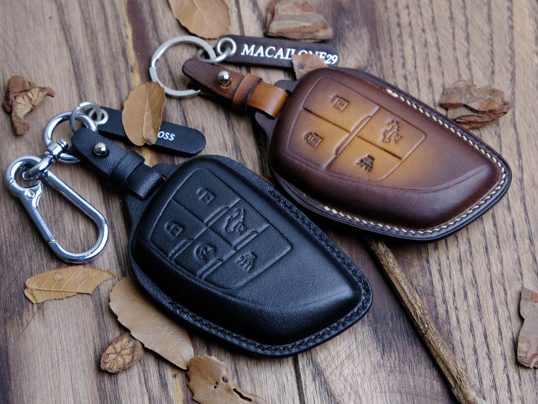 2023 2024 GMC Sierra Key Case, Leather Key Fob Cover Case Fit for GMC ...