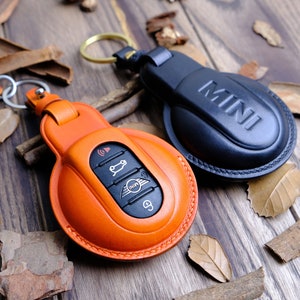 2024 Mini Cooper Countryman Key Cover, Handcrafted Leather Key Case For Mini Clubman  Hardtop John Cooper Works, Mini Cooper Key Fob Cover