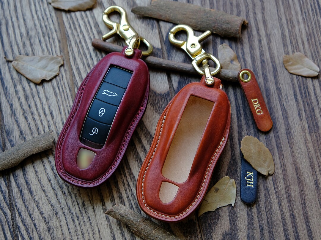 Porsche Cayenne Key Fob Cover, Leather Key Case for Porsche Cayenne