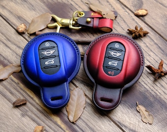 Funda para llave de Mini Clubman, estuche de cuero artesanal para llave de Mini Clubman 2022 2023, regalo Mini Cooper para ella, accesorios para Mini Clubman