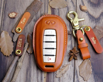 2023 Infiniti Q50 Key Fob Cover, Leather Key Fob Cover For Infiniti Q50, Q60, QX50, QX55, ... Infiniti Q50 Accessories, Gift For Him