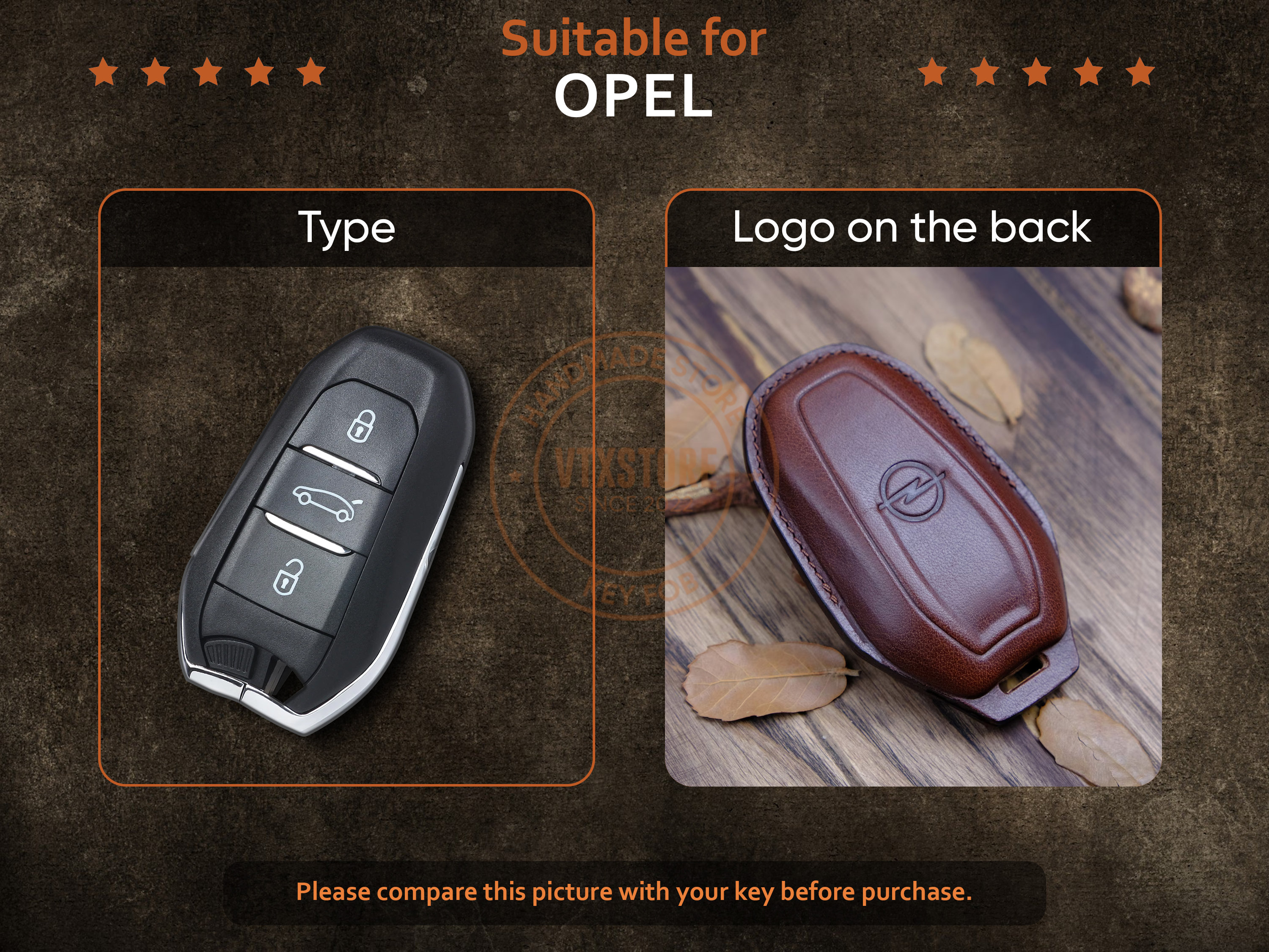 Portachiavi Per Opel Adam Agila Astra Calibra Corsa Mokka Tigra Zafira Carbon - Foto 6