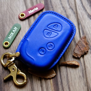 Leather Key Case For Keyless Remotes Key Fob Lexus CT200h LS LX570 RX350 RX450h ... Lexus Keychain Key Pouch Fob Shell, Gift for Him